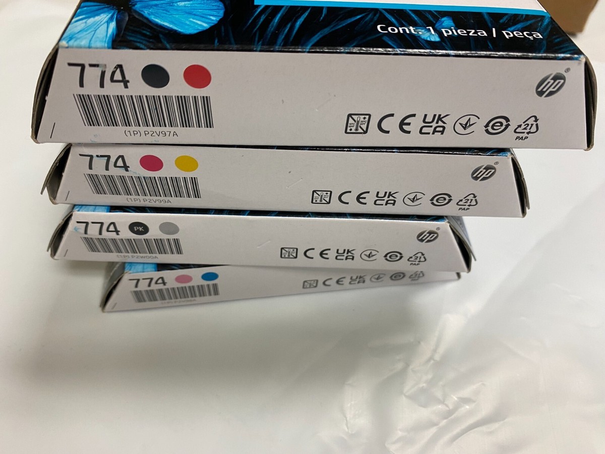 HP 774 PRINTHEAD FULL SET P2V97A P2V98A P2V99A P2W00A DESIGNJET