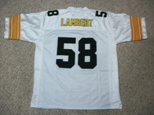 JACK LAMBERT Unsigned Custom Pittsburgh Sewn New Football Jersey Sz S-3XL Wh/Blk