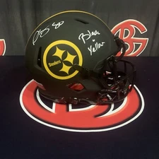 Plaxico Burress Signed AUTO Pittsburgh Steelers Authentic Eclipse Helmet Steiner
