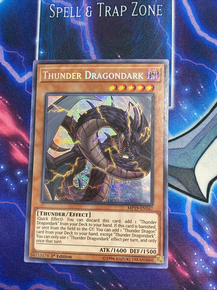 Yu-Gi-Oh! TCG Thunder Dragondark 2019 Gold Sarcophagus Tin Mega Pack  MP19-EN167