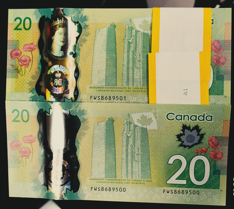 ONE/2015 Canada $20 Queen Elizabeth II Historic Reign Commemorative Polymer Note - Image 3 of 3