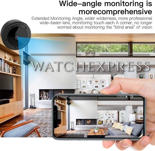 TELECAMERA WIFI MINI CAMERA 1080P HD VIDEOCAMERA DI SORVEGLIANZA MAGNETICA - Foto 5 di 11