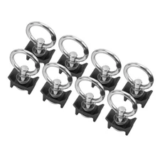 8-PACK L-Track Single Stud Fitting with Round Ring Tie Down 4,000lb Capacity
