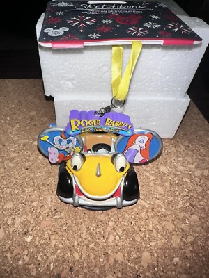 NEW WT Disney Parks Roger Rabbit's Car Toon Spin Ear Hat Christmas Ornament