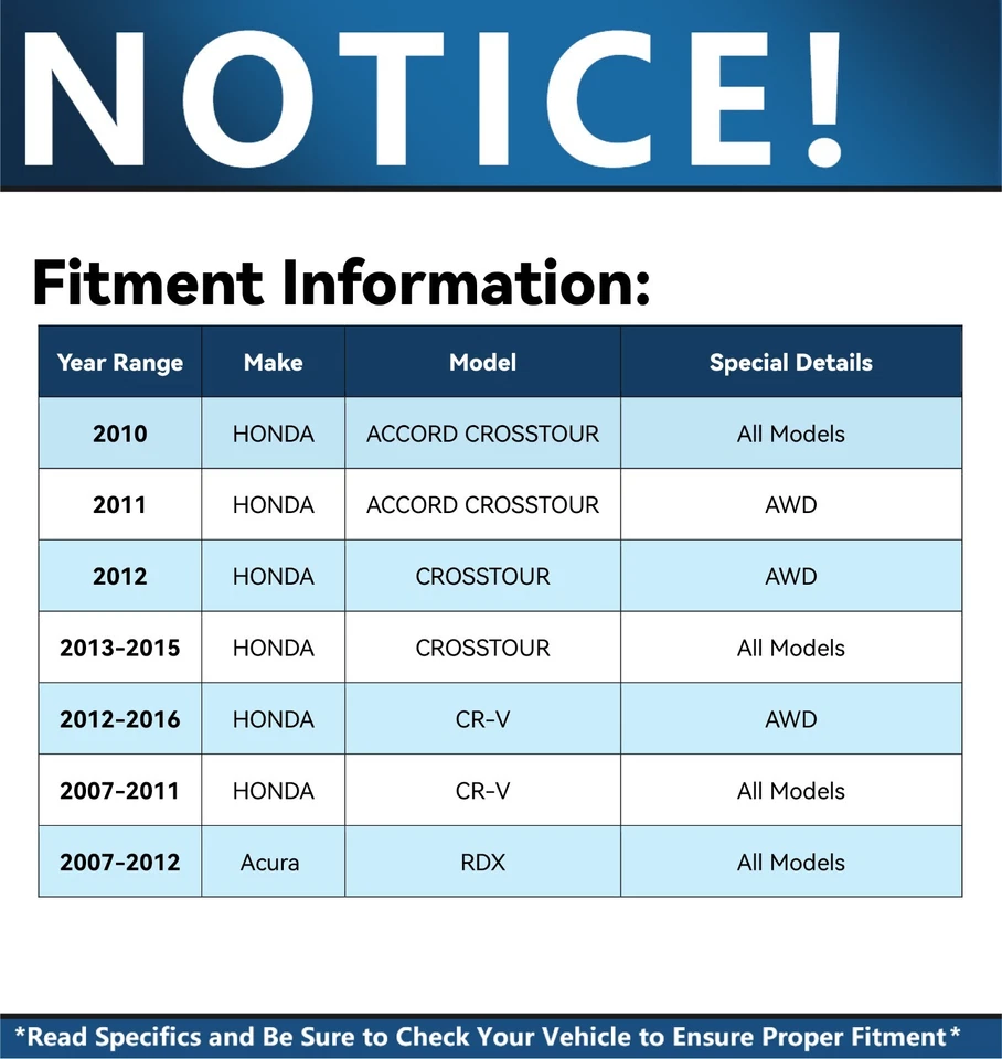 Pastillas de rotores de freno de disco delanteras AWD de 11,65 pulgadas para Honda Crosstour CR-V 2012-2016 Foto 2 de 4