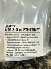 Lot 25 Black USB 3.0 to Gigabit Ethernet Adapter NEW BULK Wholesale Case