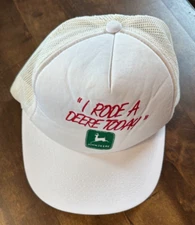 VINTAGE -JOHN DEERE-I RODE A DEERE TODAY-DEALER TEST HAT/CAP SNAPBACK