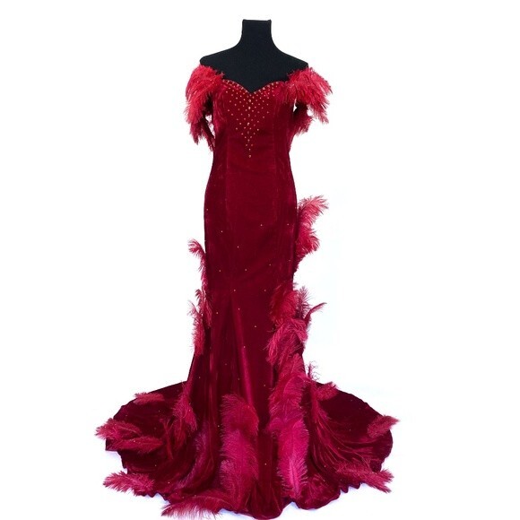 strapless open back dress Jim Shore Scarlett O'Hara Red Dress Figure main image 0