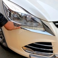 For 2013-2016 Ford Escape Kuga Chrome Head Light Headlight Cover Trims