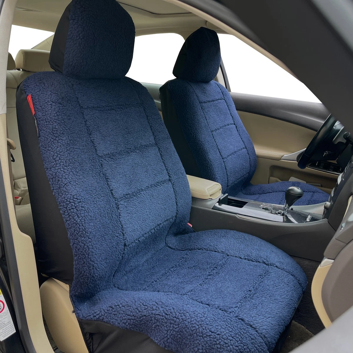 Faux Sheepskin Seat Covers Front Set Universal Fit For Car Truck