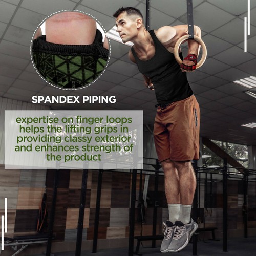 Gewichthebehandschuhe von RDX, Grip Kraft, Krafttraining, Fitness Workout - Bild 6 von 49