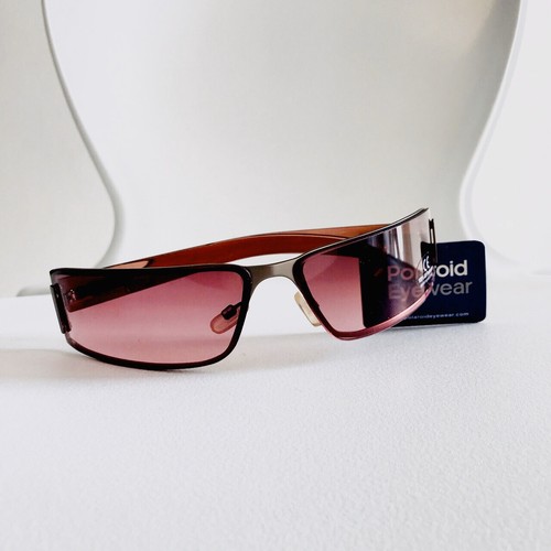 POLAROID OCCHIALI DA SOLE ORIGINALI UNISEX RETTANGOLARE ROSA MARRONE  AVVOLGENTE | eBay