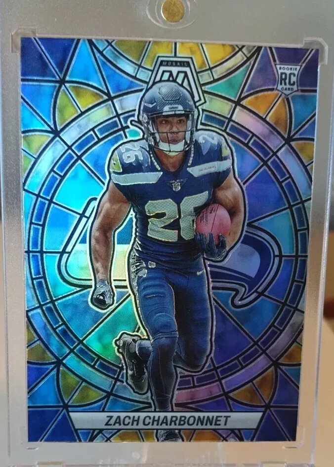 2023 Mosaic Zach Charbonnet Stained Glass Case Hit Prizm SSP 🔥🔥