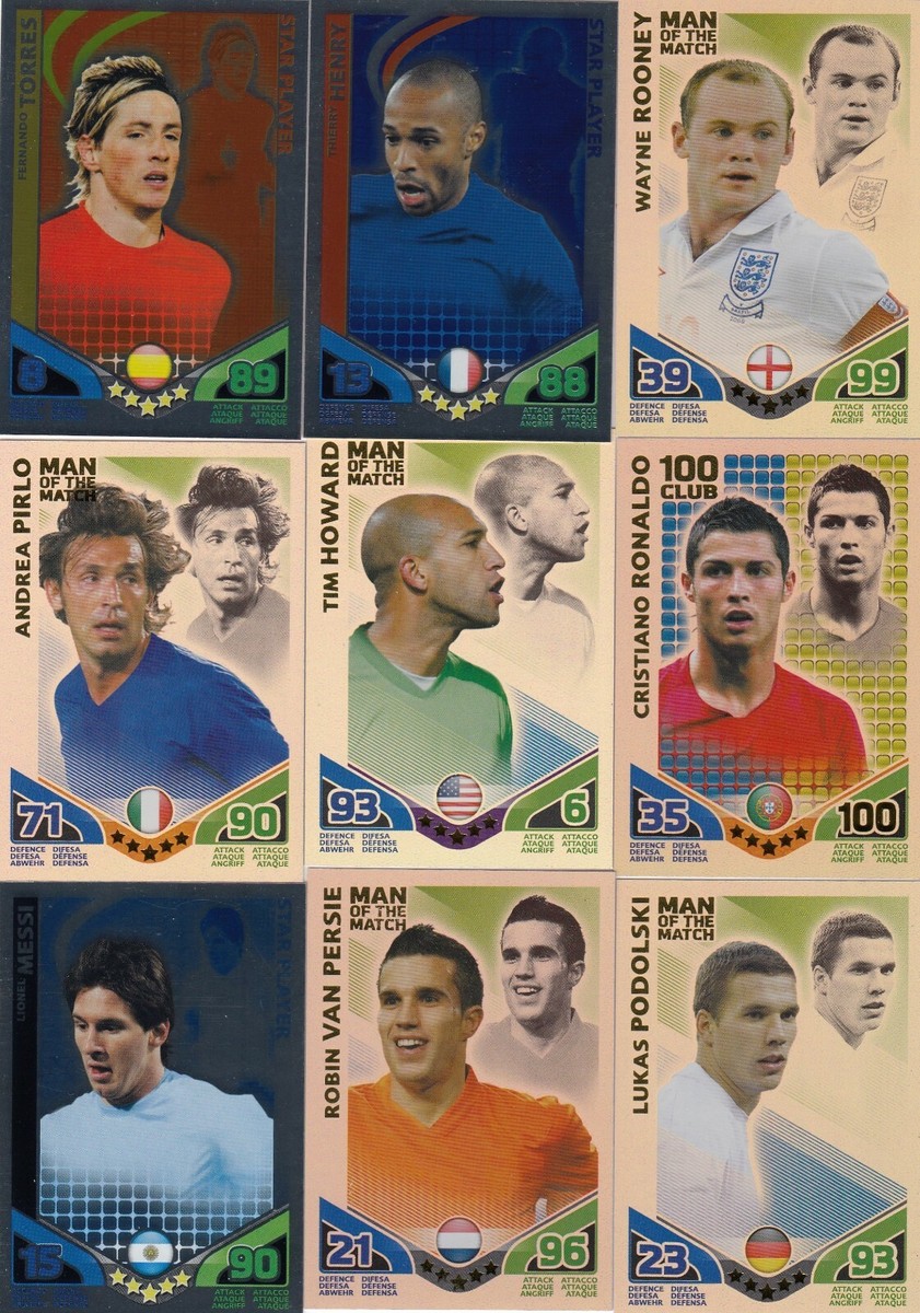 2010 Topps Match Attax World Stars Soccer card Full Set (173) | eBay