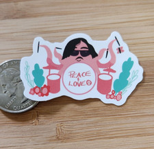 Rock Music STICKER Pop Music Heavy Metal Rock and Roll Rock n Roll Peace Love