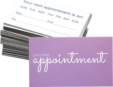 Appointment Reminder Cards Pack of 100 (Purple)