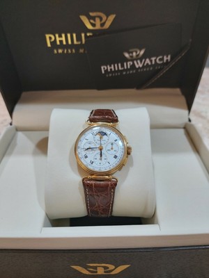 Orologio oro 18 kt uomo cronografo meccanico philip watch | eBay