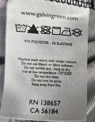 Galvin Green Herren Größe Large Golf Performance Poloshirt schwarz mit rosa Blättern - Bild 10 von 13