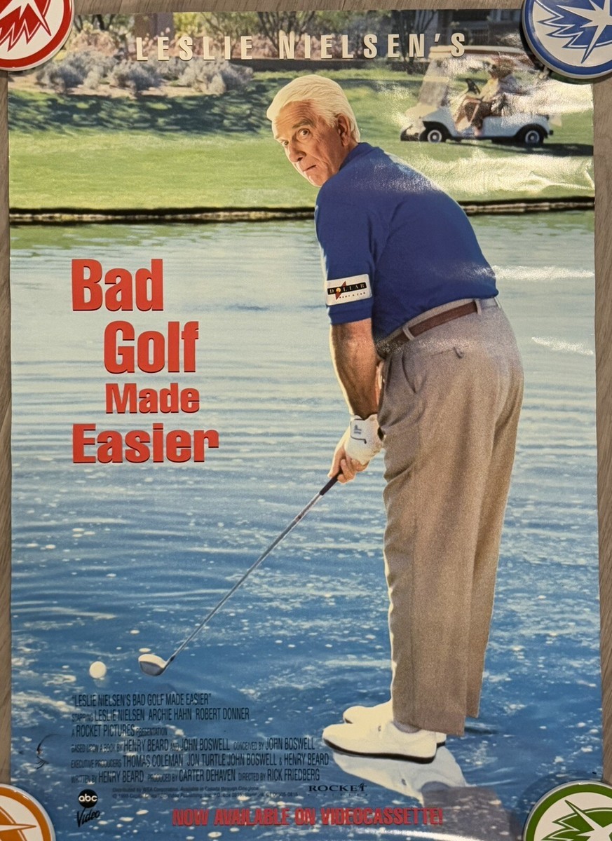Rare!! 1993 Original Bad Golf Made Easier Leslie Nielsen ABC