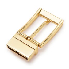 Reversible Belt Buckle Replacement Pin Buckle Rectangular Gold 1pcs