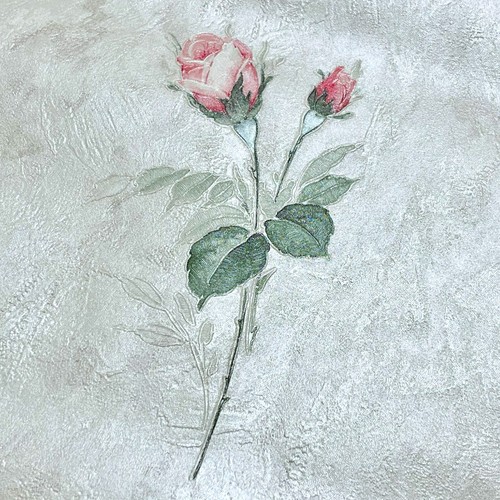 Brewster Wallcoverings Pink Rose Wallpaper Solid Sheet Vinyl Textured Vintage - Picture 2 of 5