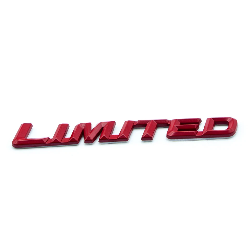Gloosy Red Metal Car Body Limited Badge Side Fender Sport Logo Rear Trunk Decal - Image 3 of 4