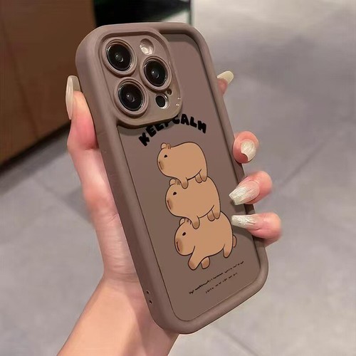 Cute Capybara Phone Case For iPhone 16 Pro Max 15 14 13 12 11 XR XS 8 7 6 Cover - Picture 8 of 20