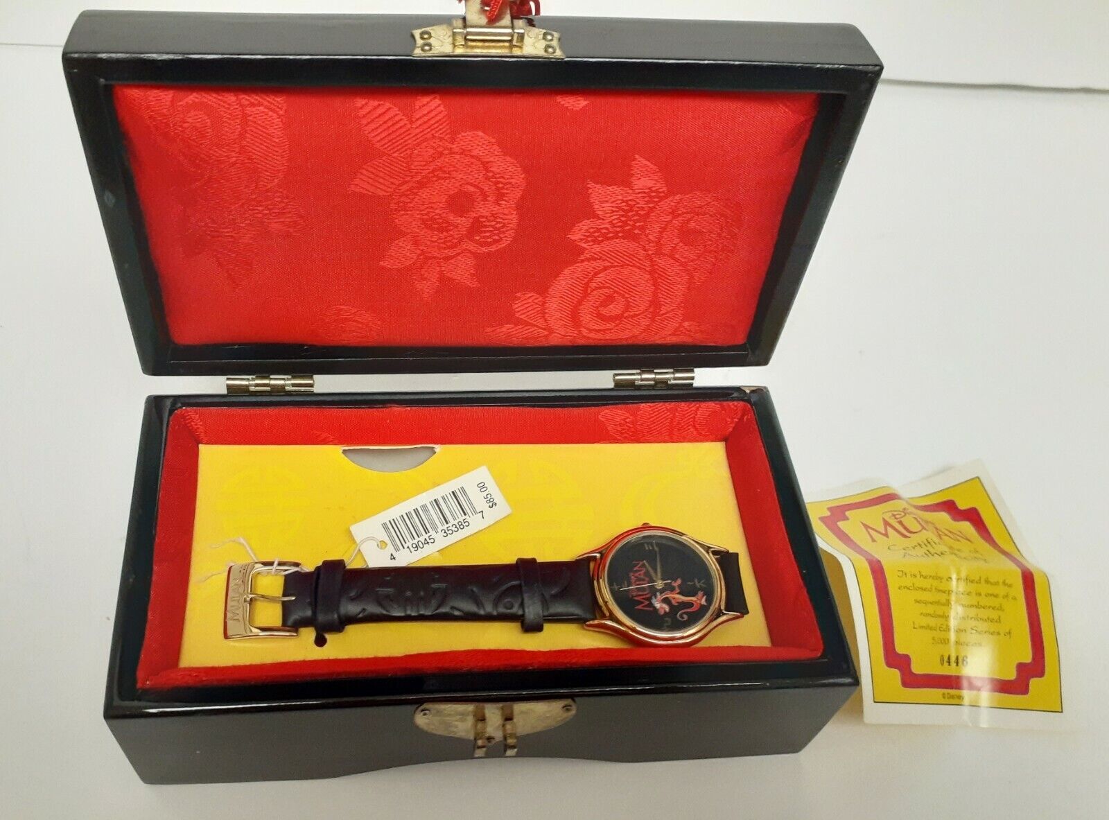 Disney Mushu Mulan Watch Limited Edition w COA VTG New in the Orig Box  446/5000
