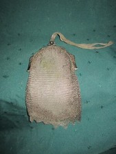 Antique 'Whiting and Davis Co.' Silver-Tone Mesh Purse VG 1900-1920s