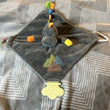 Stephan Baby Dinosaur Security Blanket Sensory Love Blanket with Teether Taggie