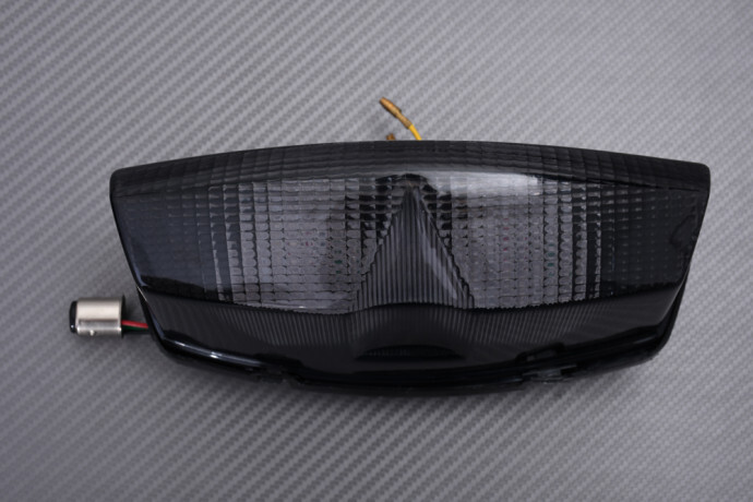 Feu stop LED fumé noir avec clignotants pour moto Kawasaki GPZ 500 EX500A 2003
