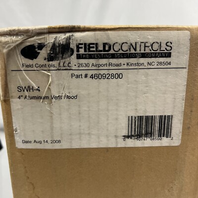 Field Controls SWH-4 4'' Vent Cap Aluminum Water Heater Power Vent Roof New