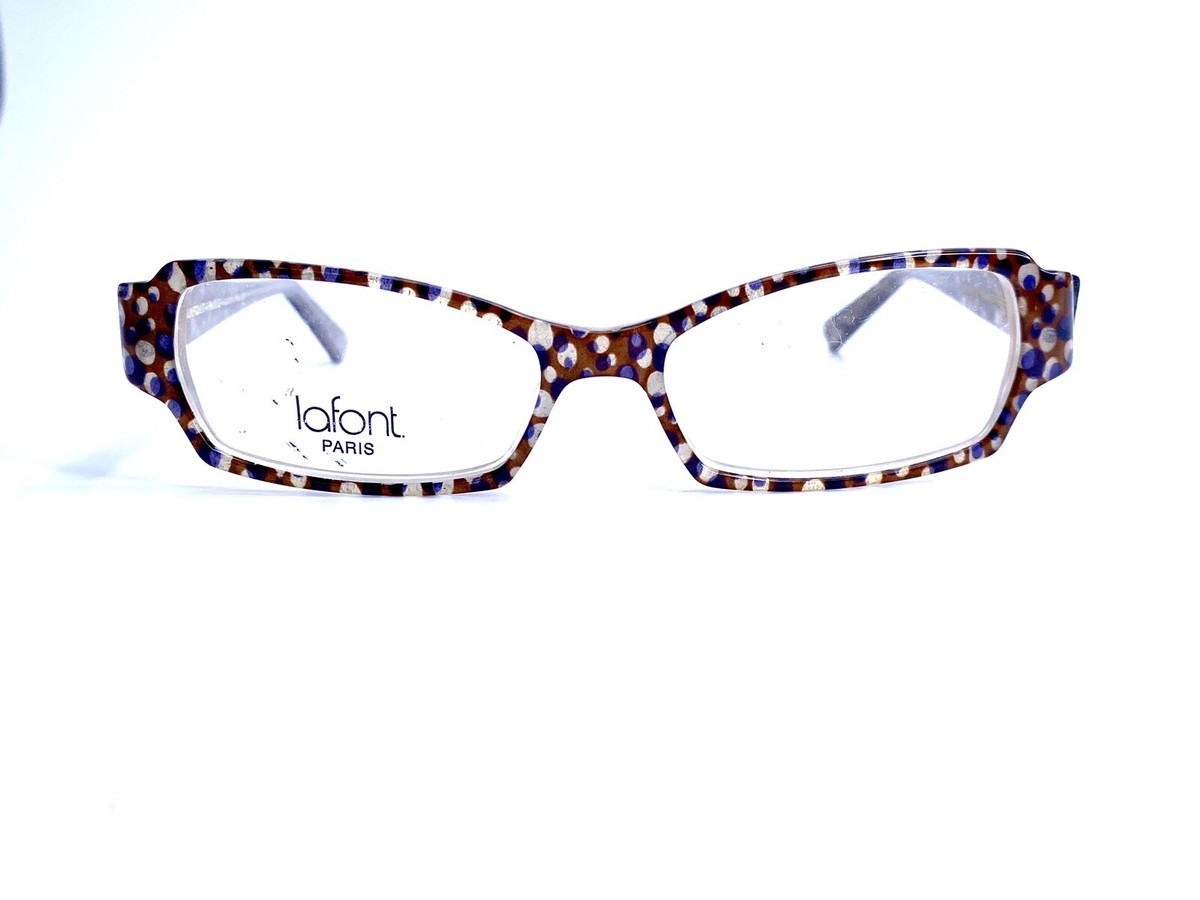 Jean Lafont Paris Brown Blue Clear Polka Dot Rectangular  display picture 3