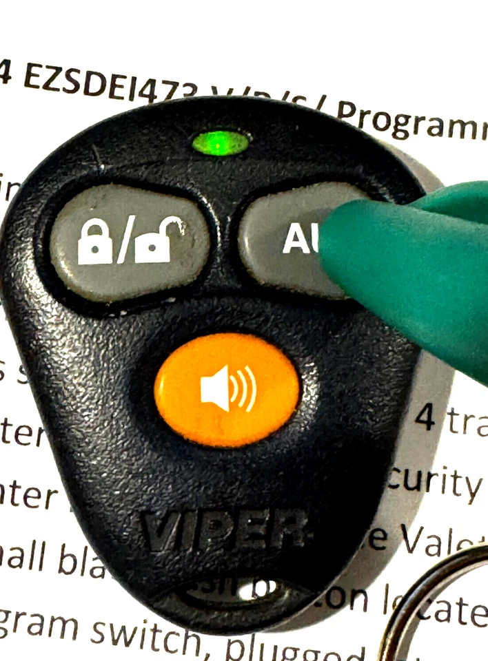 Original OEM VIPER KEYLESS SECURITY ALARM FOB EZSDEI474V CE0890 CAR STARTER 473V - Image 3 of 4