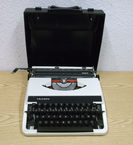 60er 70er Triumph Reiseschreibmaschine im Koffer Tragbar Vintage 60s 70s