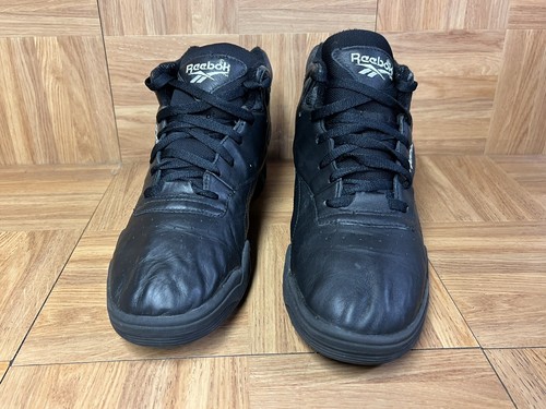 RARE - Sneakers medie vintage classiche Reebok in pelle nera scarpe da uomo - Foto 5 di 15