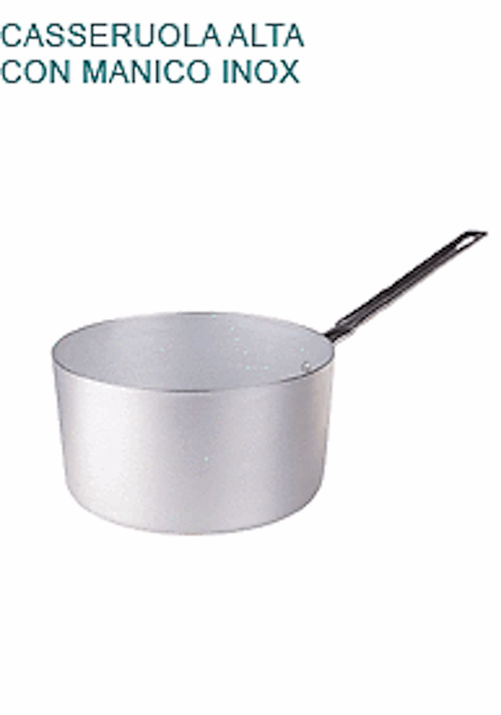 Casseruola Alta Agnelli Ø 24 cm - Alluminio Puro per Cucina Tecnica