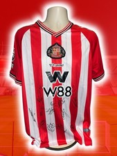 Hand Signed SUNDERLAND AFC Football Home Shirt - Signed by 12 - Proof 2