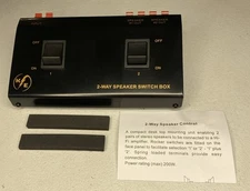 A/B A+B Switch 1 IN- 2 OUT 2 Way Stereo Receiver Speaker Set Selector  B-Stock