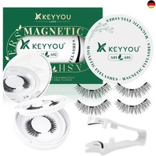 KEYYOU Wiederverwendbare magnetische Wimpern für den täglichen Gebrauch, 2 Paar