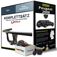Für PEUGEOT 2008 I Typ CU Anhängerkupplung starr +eSatz 13pol uni 13-19 NEU