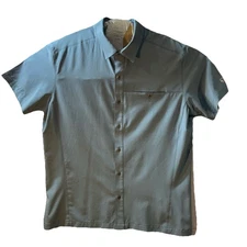Kuhl Renegade Tufflex Shirt Men's Large Blue Short Sleeve Performance Hiking