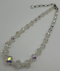 Vintage Signed Laguna Aurora Borealis Faceted Crystal Choker  Necklace.  — photo 3