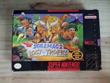 Joe & Mac 2 Lost in the Tropics SNES CIB Box Manual Inserts Data East 1994 RARE