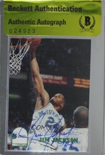 BAS 1993-94 NBA Hoops Advance-Run Promo Set Jim Jackson Authentic Auto 3c7