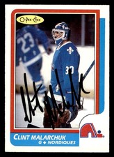 1986 OPC O-Pee-Chee Hockey #47 Clint Malarchuk Signed Autograph (no COA)