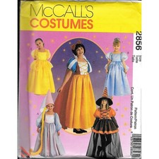 McCall's 2856/MP413 Storybook Princess Witch Costume Dress Pattern UNC 7,8,10