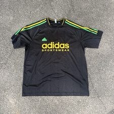 adidas Men's Activewear T-Shirt Crew Neck Short Sleeve Polyester Black L Logo