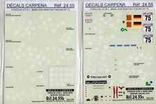 PORCHE 996 GT3 N� 75 LE MANS 2000 MANTHEY RACING DECALS CARPENA 1/24