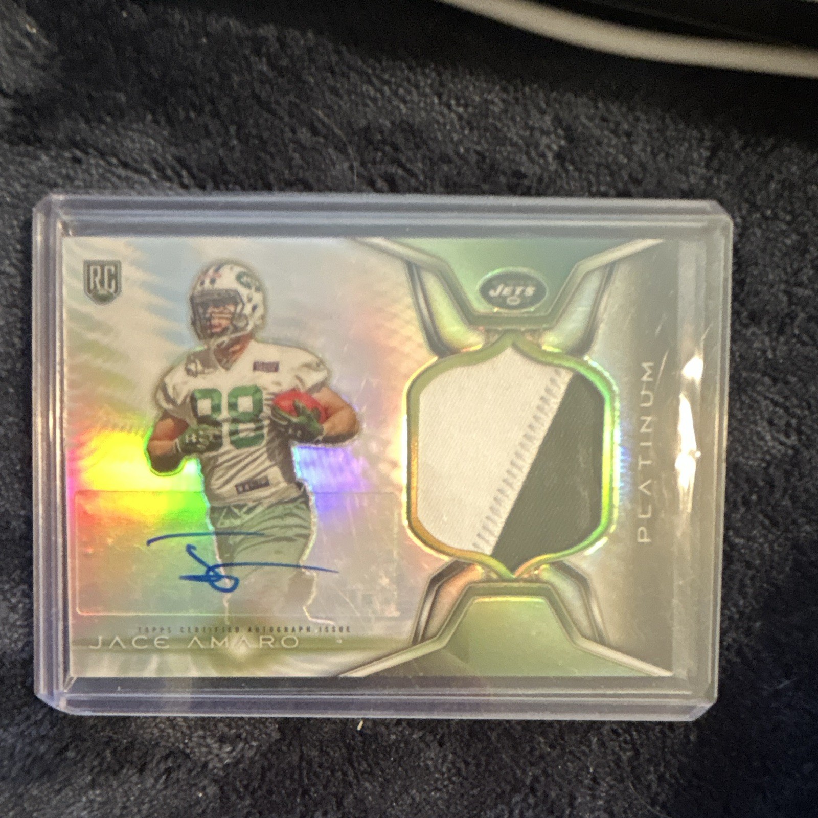 Jace Amaro Topps Platinum Autograph Rookie Patch #JA Refractor